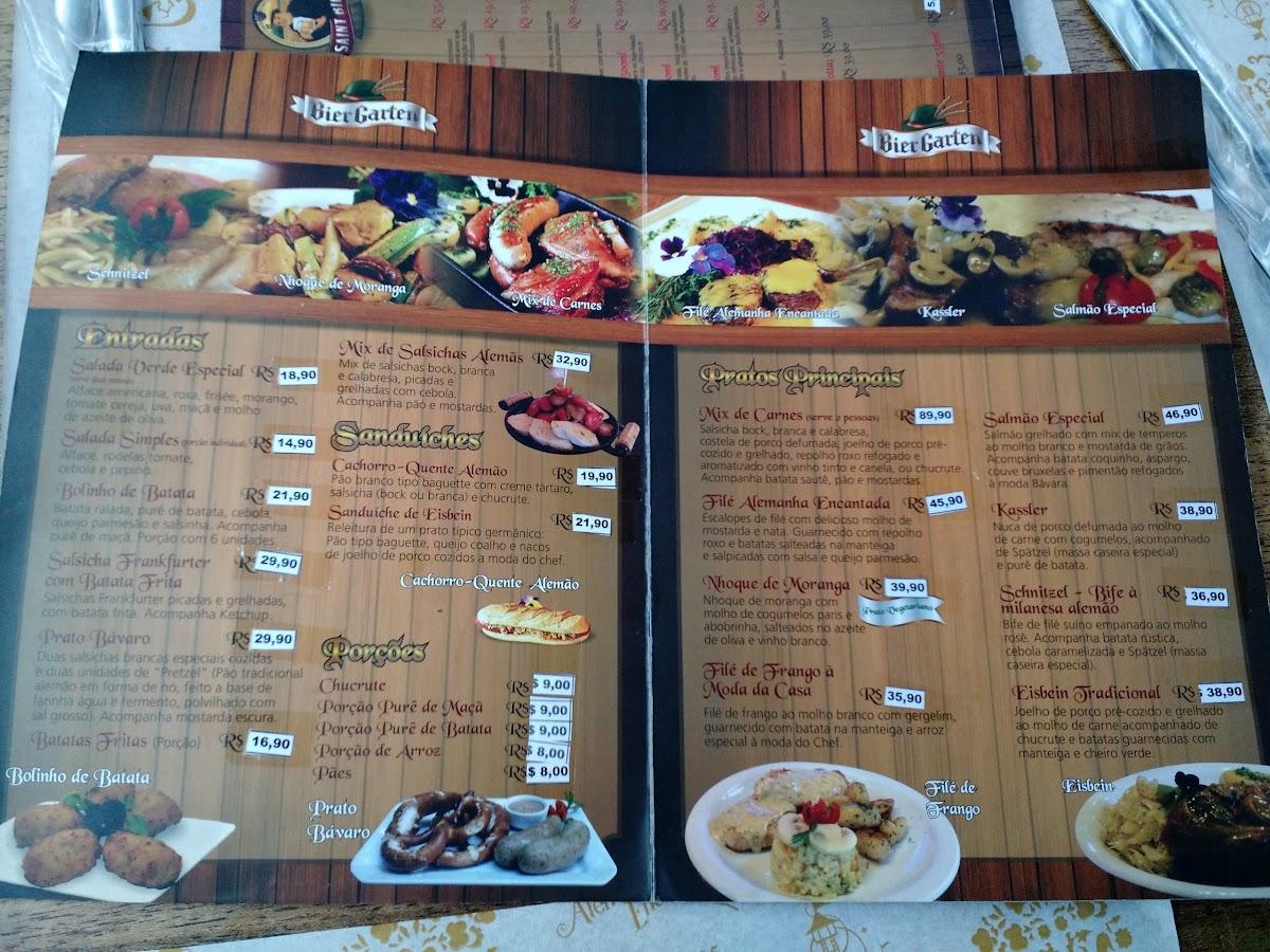 Menu em Bier Garten restaurante, Gramado