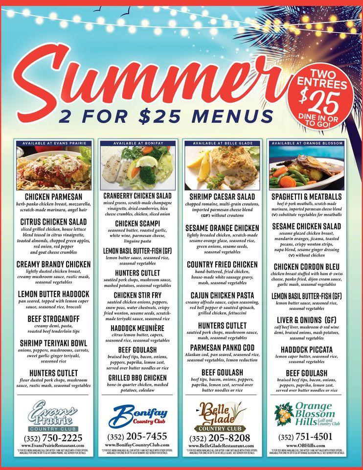 Menu at FMK Restaurant Group, The Villages