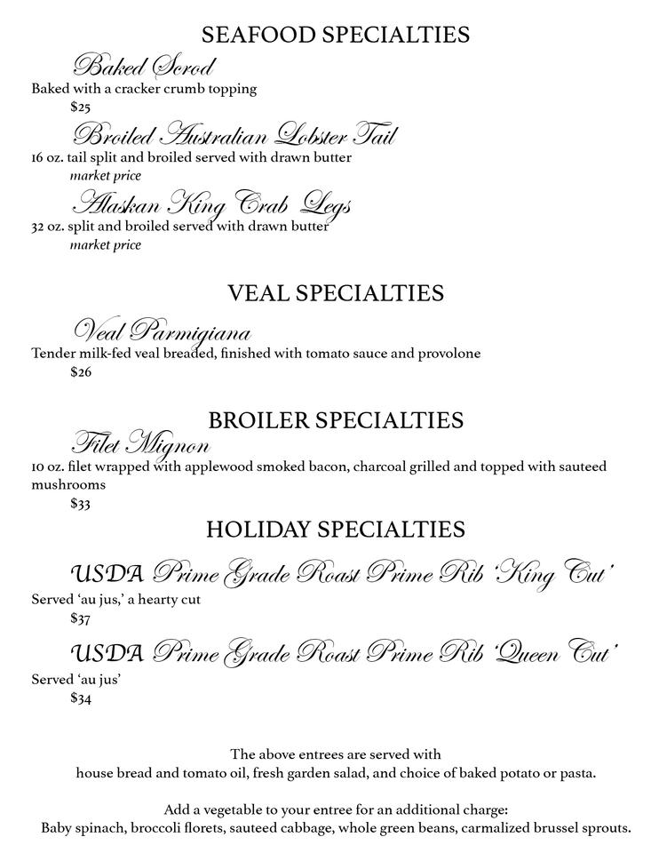 Menu at Lasca's Restaurant & Carry Out, Auburn