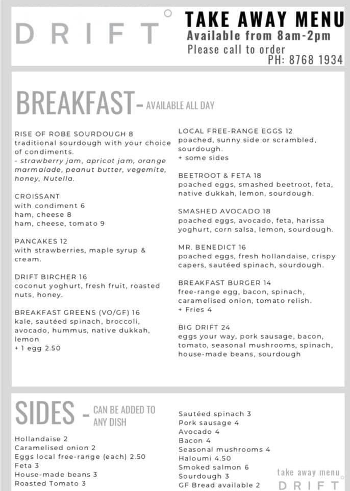 Menu at Caledonian Inn pub & bar, Robe