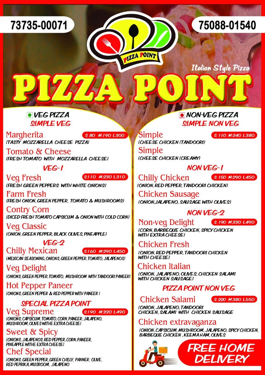 Pizza Point menu