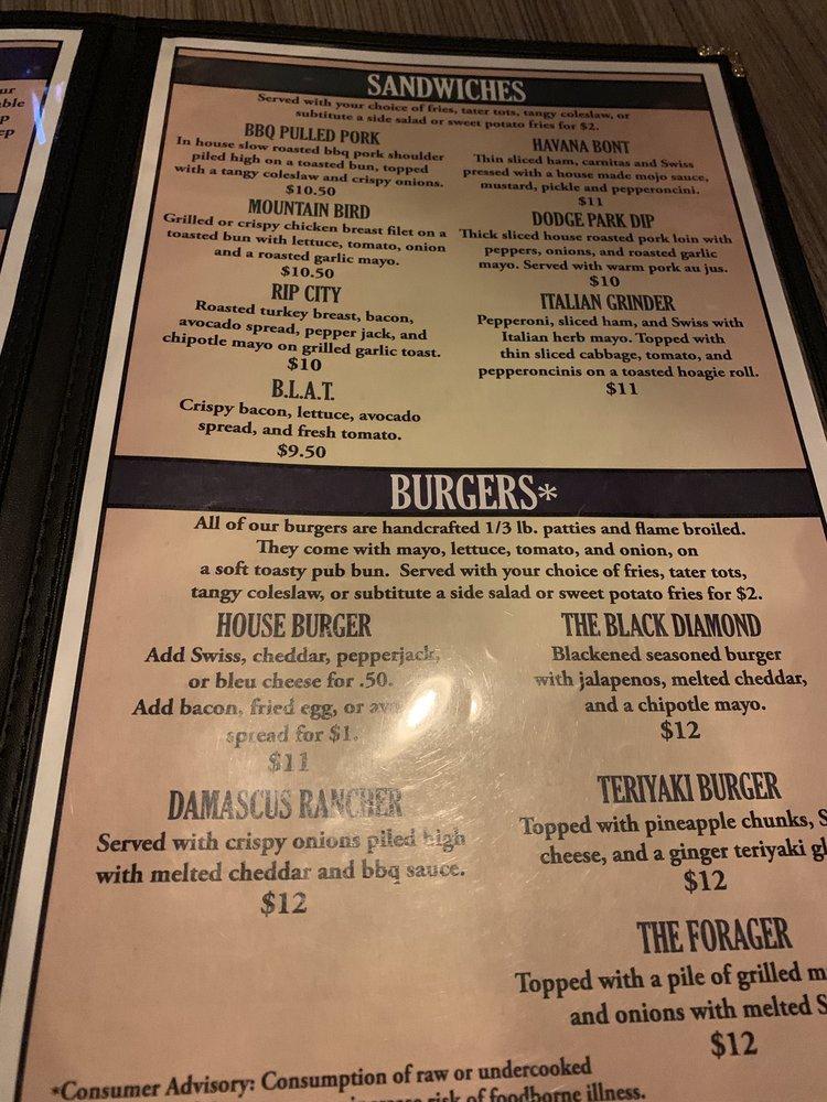 Menu at Scooter's Restaurant & Sports Bar, Sandy