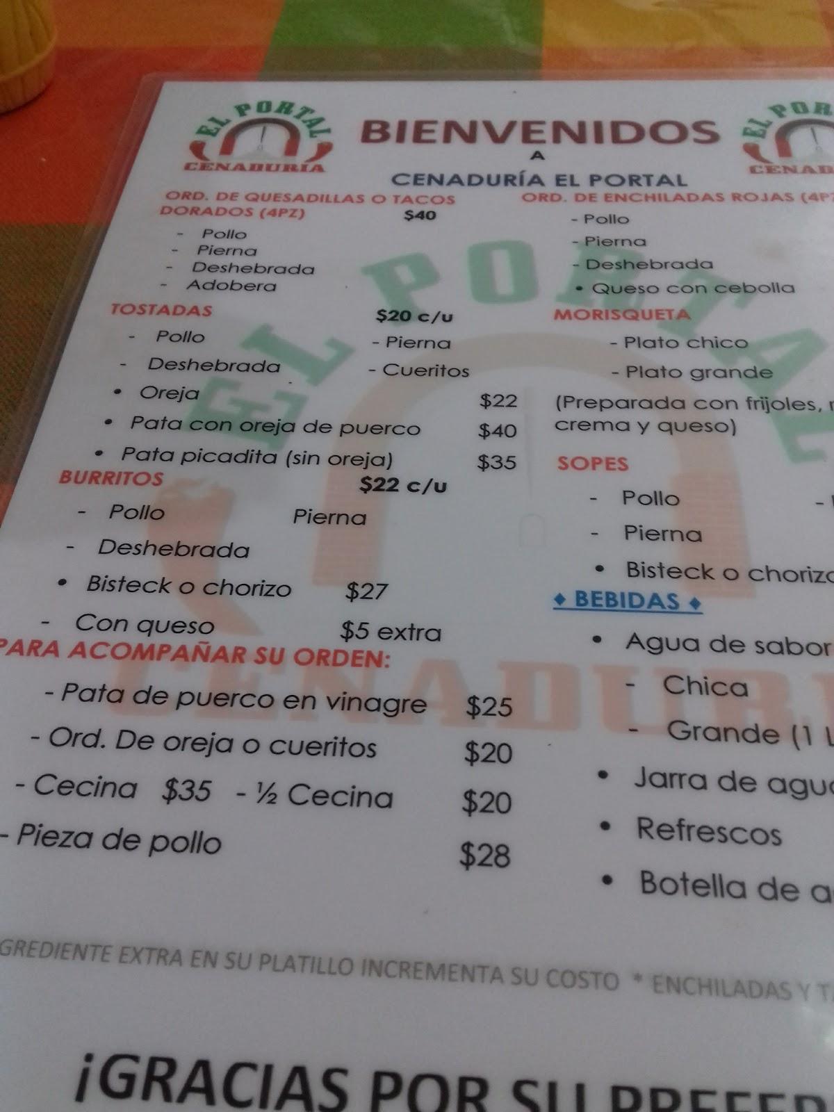 Carta del restaurante Taquería Los Tarascos Lzc, Lázaro Cárdenas 