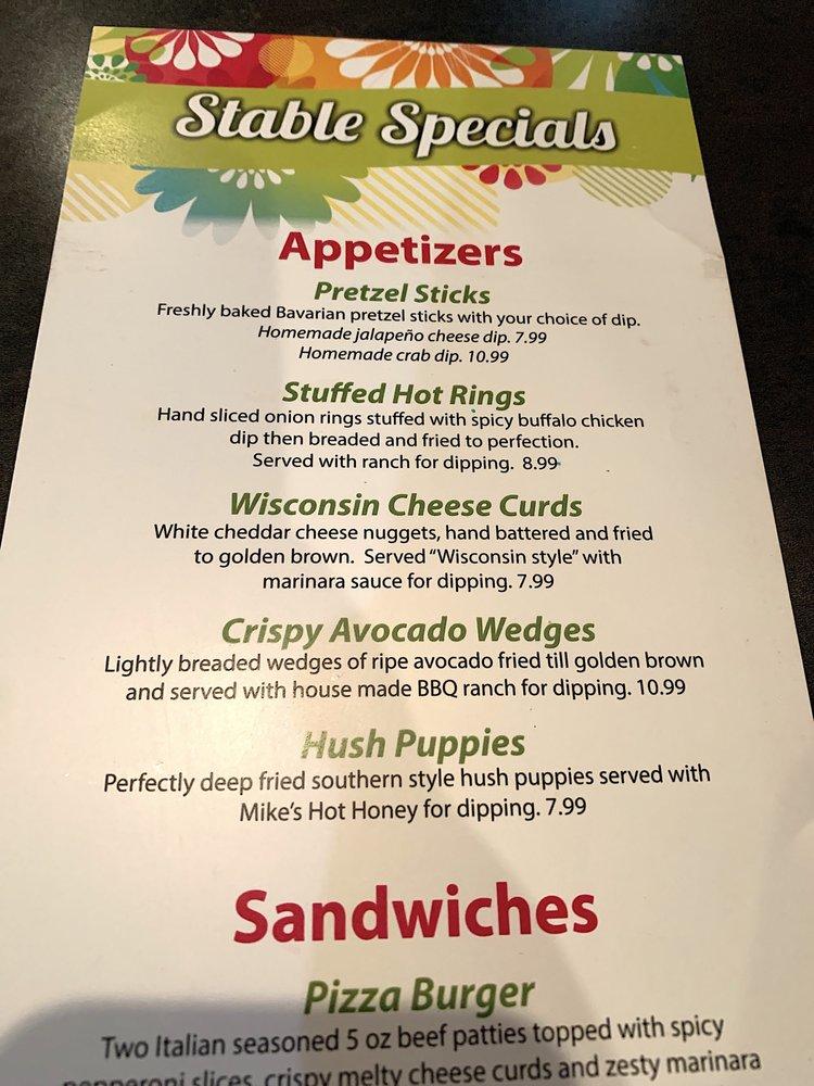 Menu at The Corner Stable BBQ, Columbia