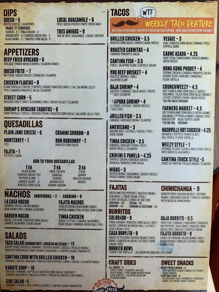 Menu at Local Cantina Grove City pub & bar, Grove City