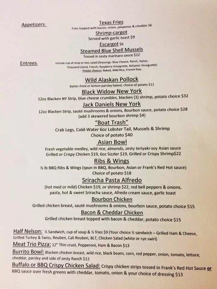 Menu at Red Anchor Inn restaurant, USA, S Croton Hardy Dr