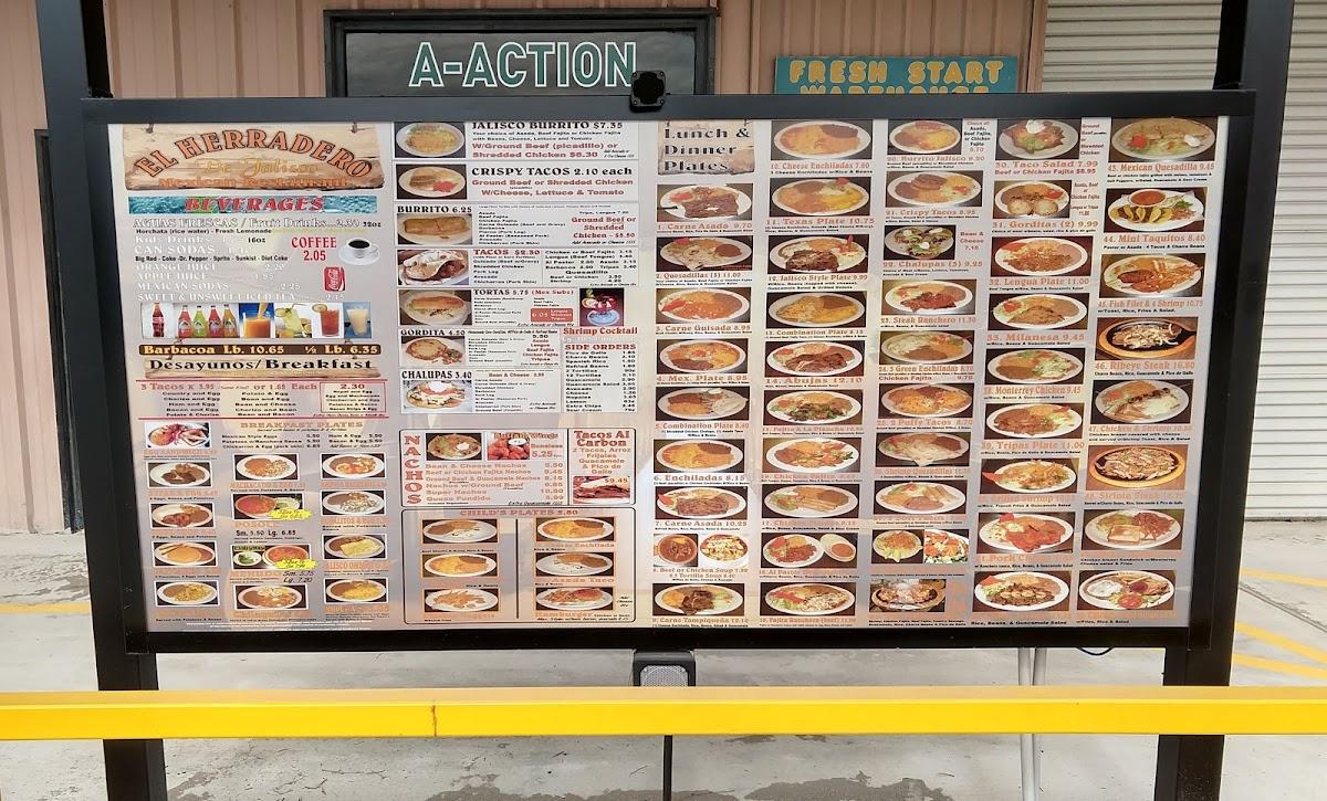 Menu at El Herradero de Jalisco restaurant, Uvalde, 224 W Main St