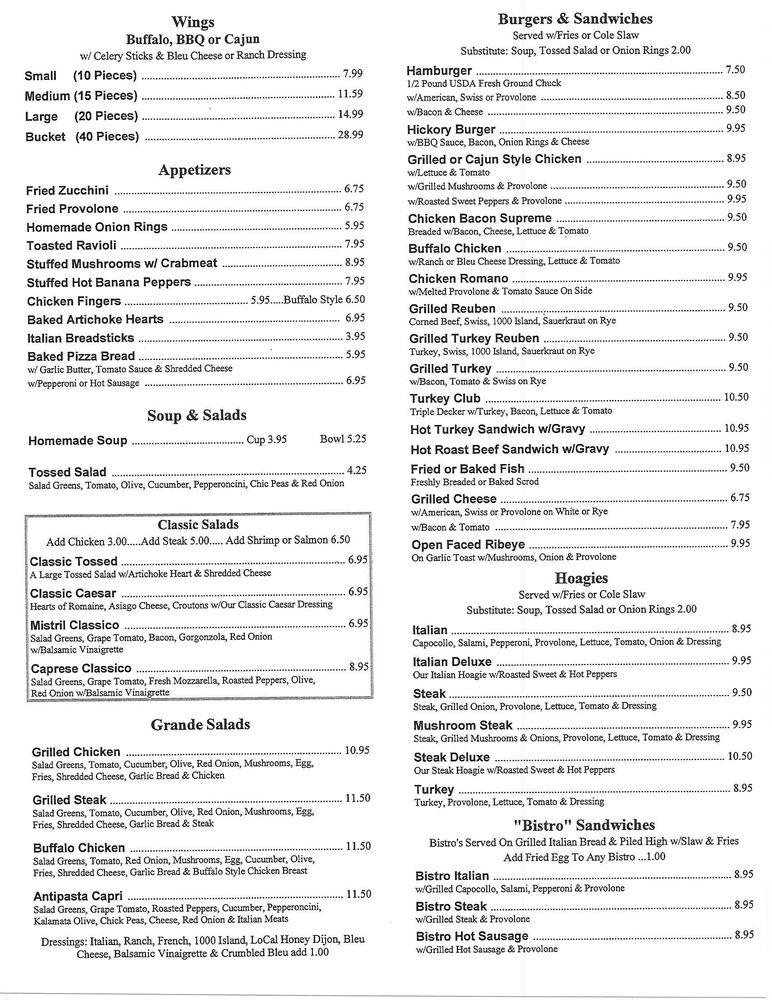 Menu At Armstrong's Restaurant, Moon, Thorn Run Rd