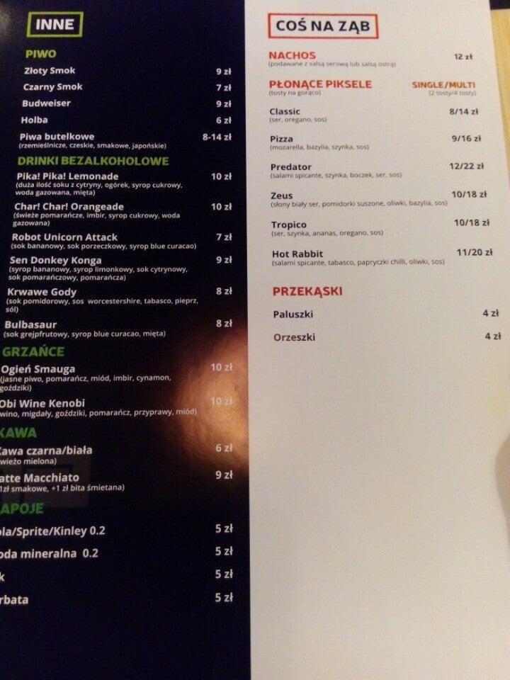 Menu At Cybermachina Pub Bar Katowice menu-at-cybermachina-pub-bar-katowice