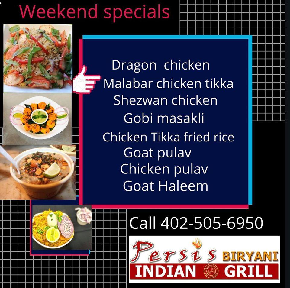 PERSIS BIRYANI INDIAN GRILL in Omaha - Restaurant menu and reviews