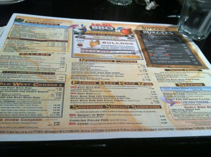 Меню Dallas BBQ, НьюЙорк, 180 Livingston St
