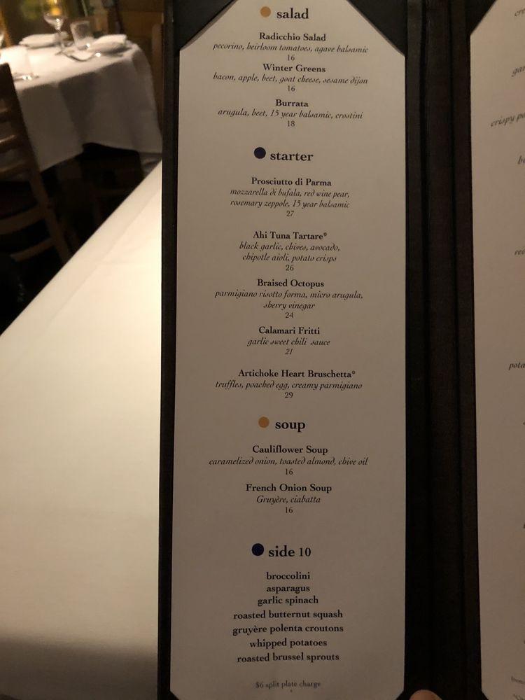 Menu at Ellina pub & bar, Aspen