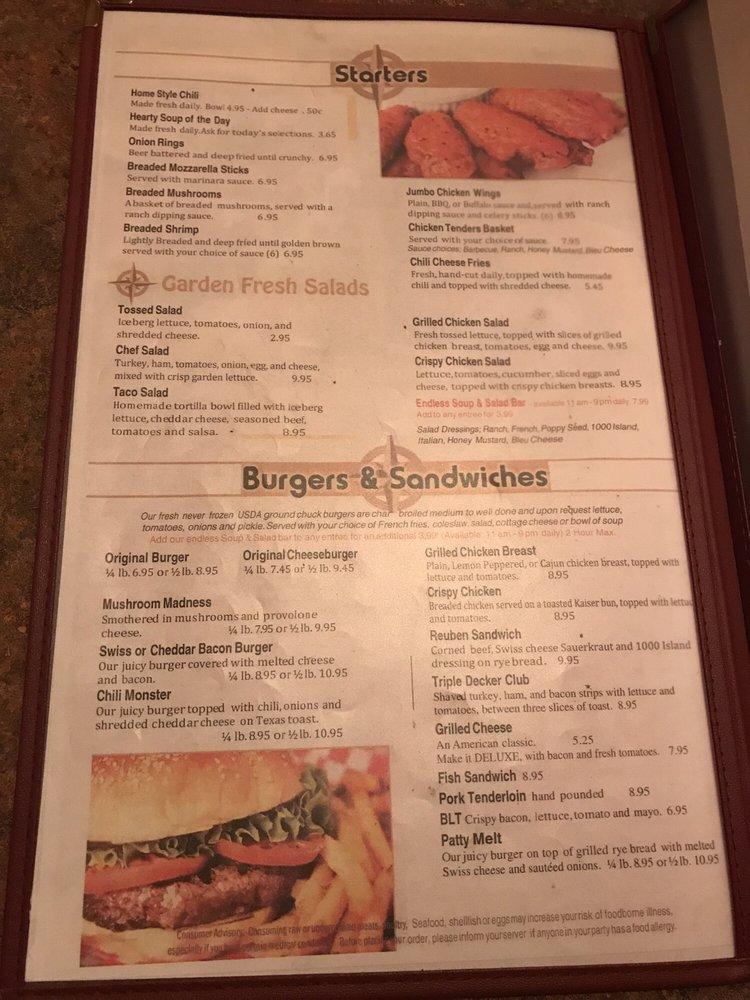 Menu at Fort Wayne Truck Plaza restaurant, Fort Wayne