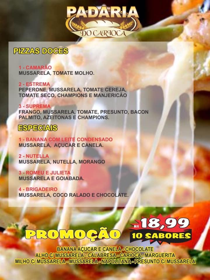 Pastel e Lanches do Carioca cardápio