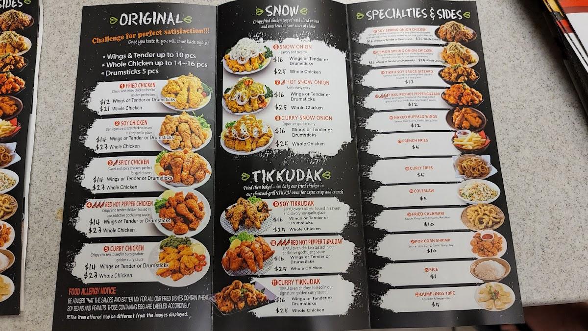 Menu at CM Chicken restaurant, Waipahu