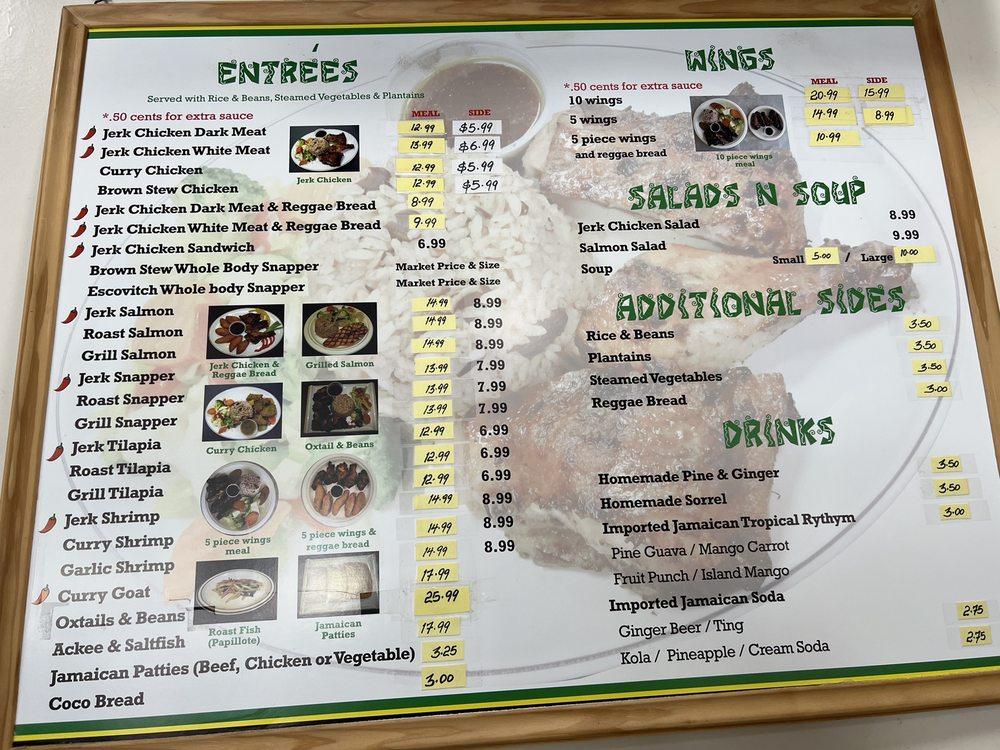 Menu at Country Style Jamaican Restaurant, Inglewood