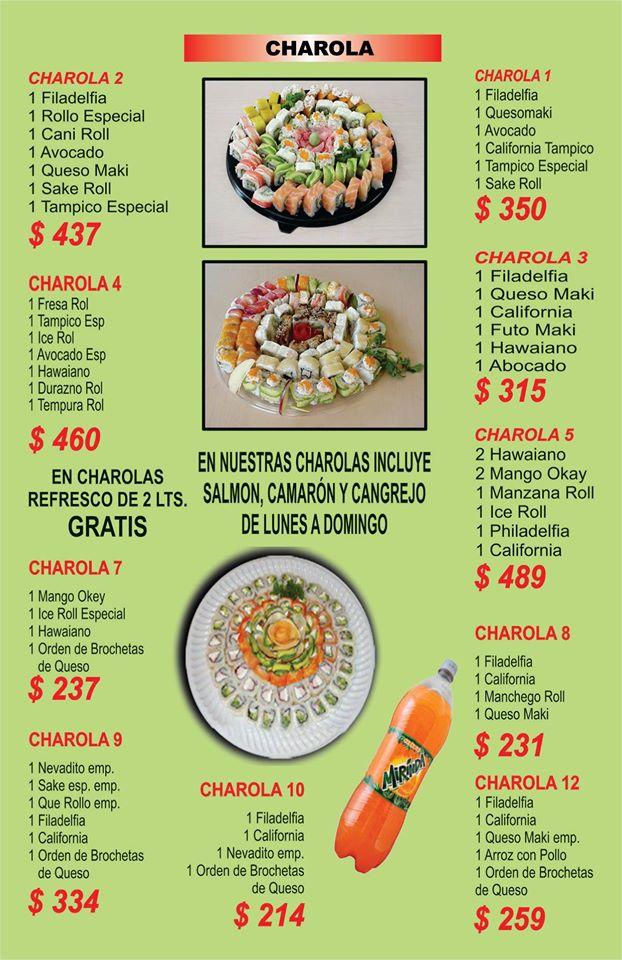 Top 69+ imagen sushi roll menu charolas - Viaterra.mx