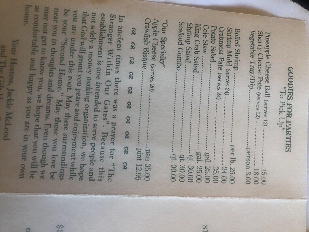 Menu At The Gift Horse Restaurant And Antiques Foley   R951 Menu The Gift Horse Restaurant 