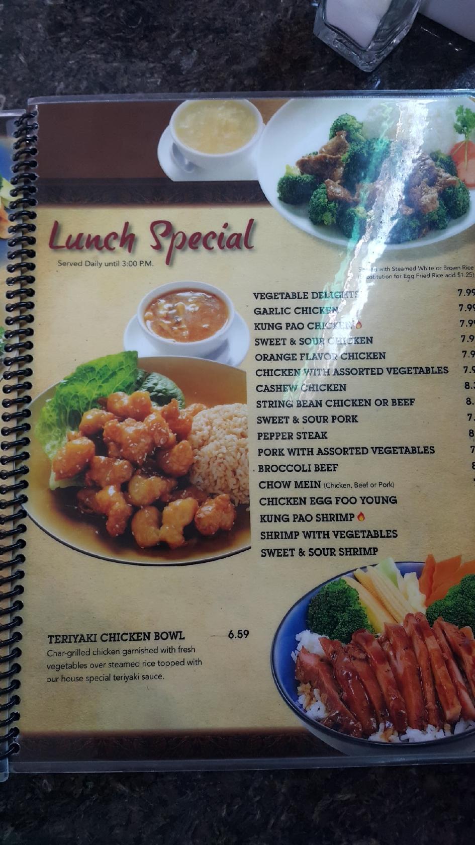 Menu at Chopsticks House restaurant, Chino