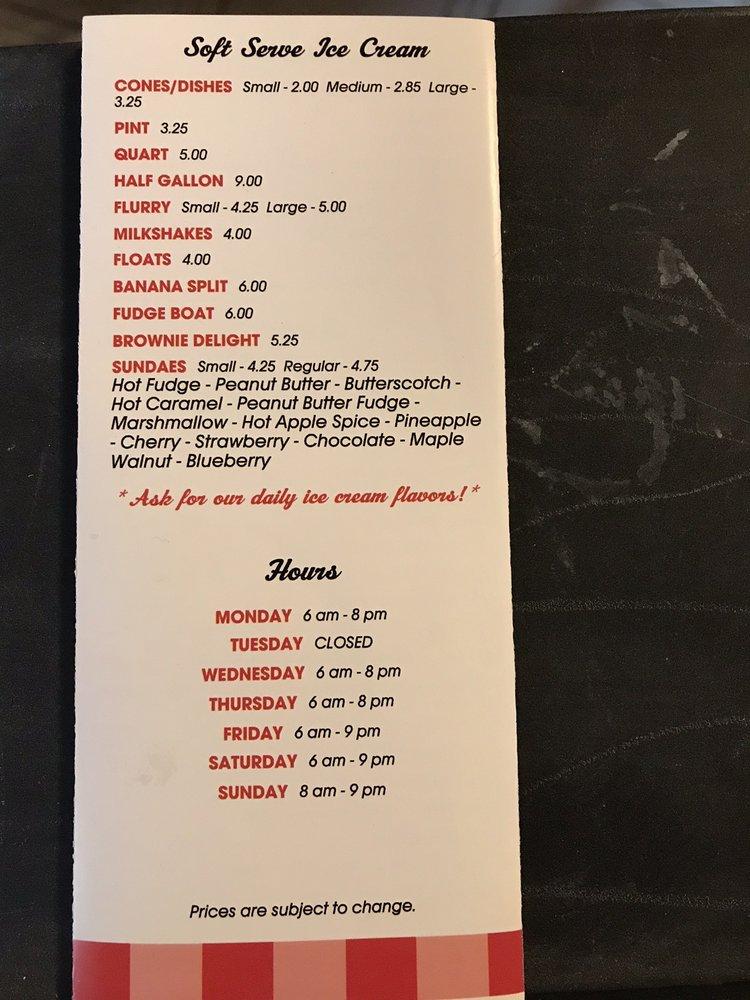 Menu at Milky Way Restaurant, Fort Loudon