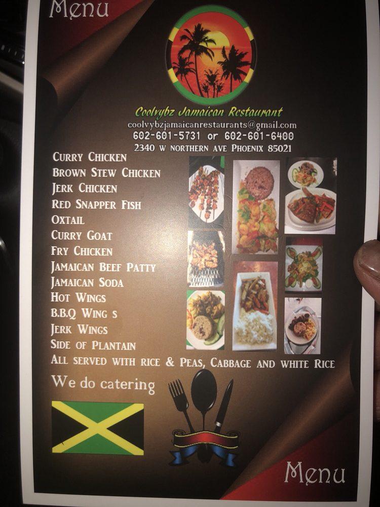 Carta De Cool Vybz Jamaican Restaurant Phoenix
