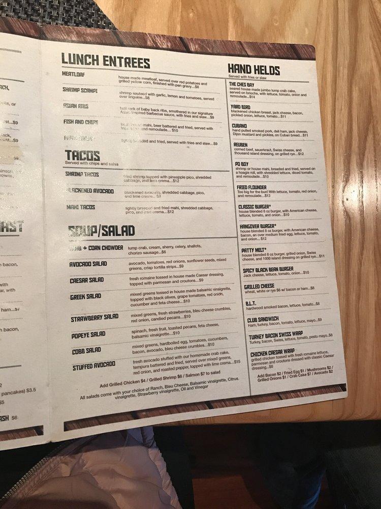 Menu at Lockside Bar and Grill, Chesapeake