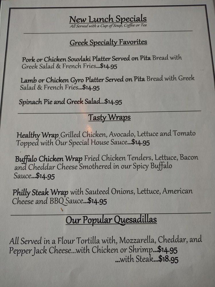 Menu at Infinity Diner restaurant, West Babylon