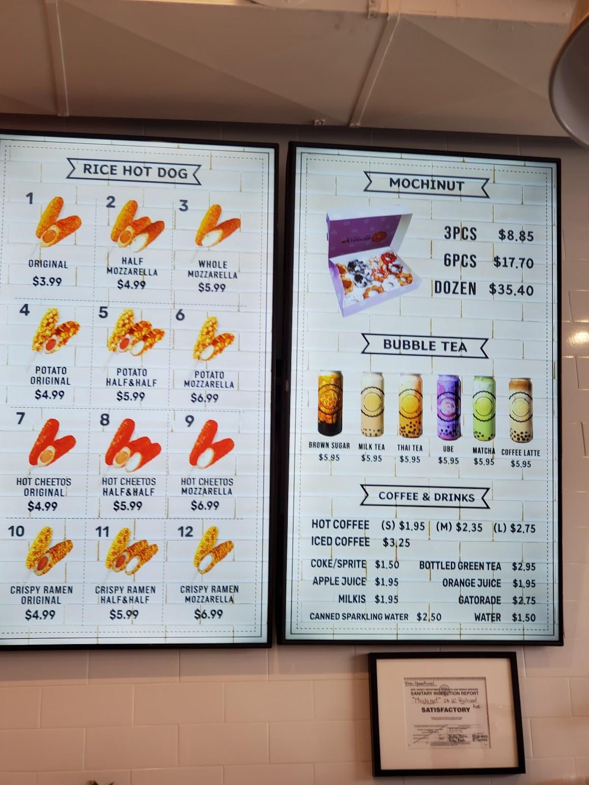 Carta del postres Mochinut Tenafly, Tenafly