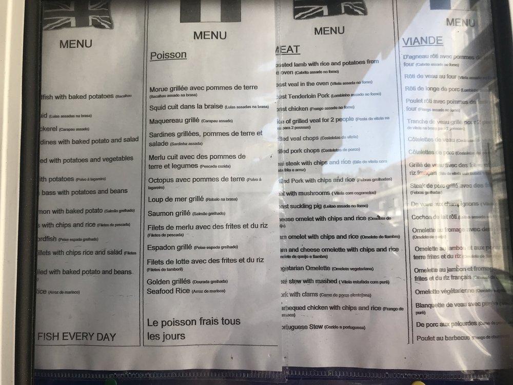 Menu At O Maleiro Restaurant Peso Da R Gua