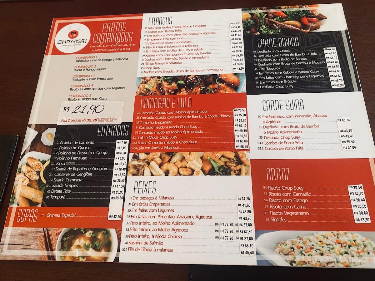 Shangai cardápio