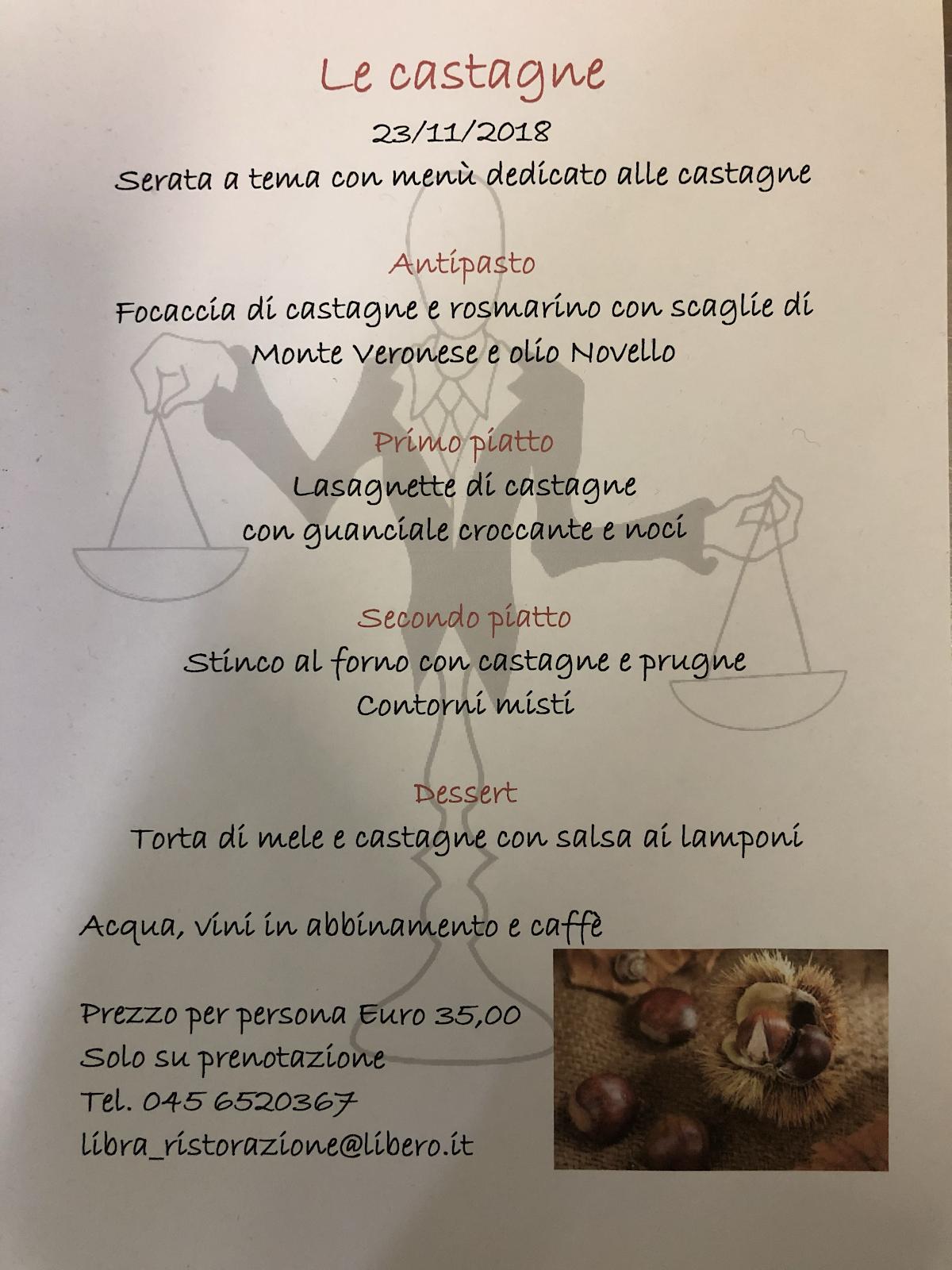 Menu di Pizzeria Libra 