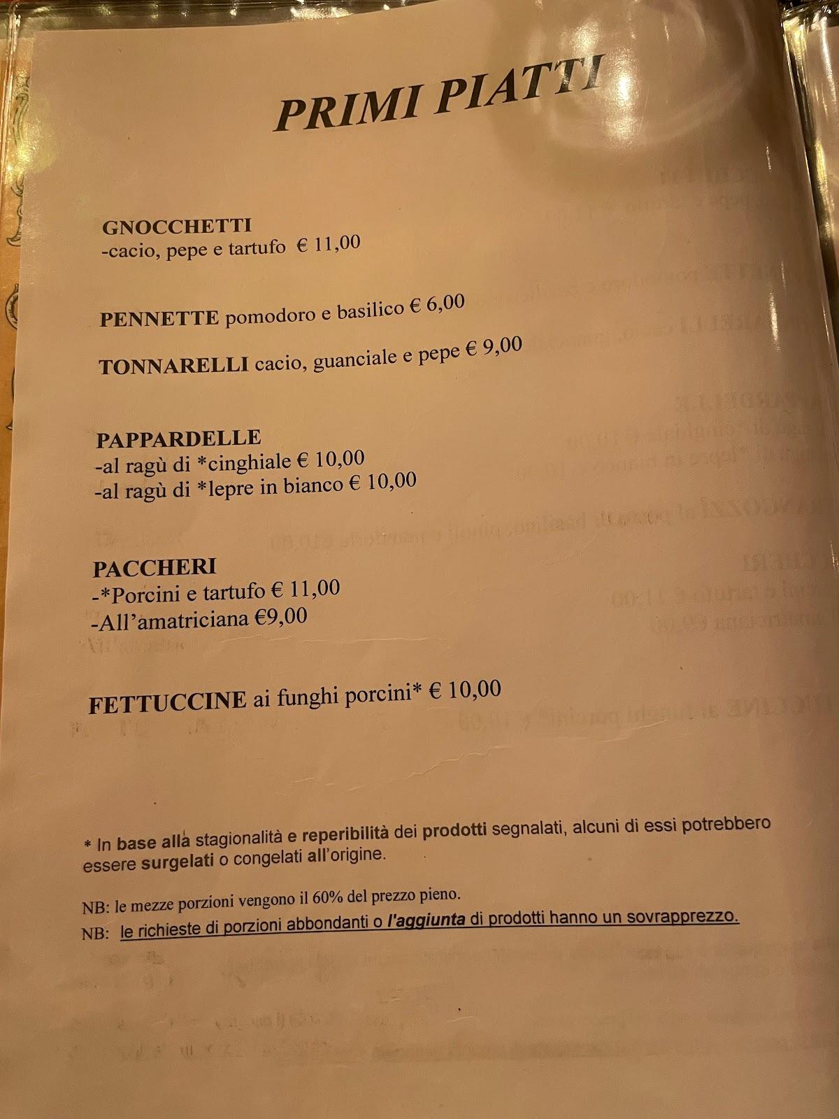 Menu At Ristorante Palazzolo Rocca Di Papa Via Dei Laghi N Km