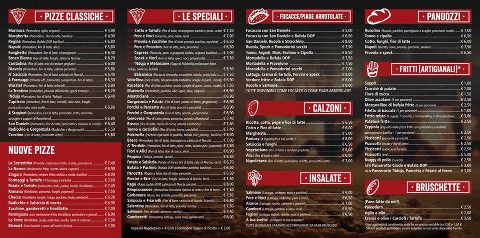 Menu di Rimpizzamose Colli Portuensi 