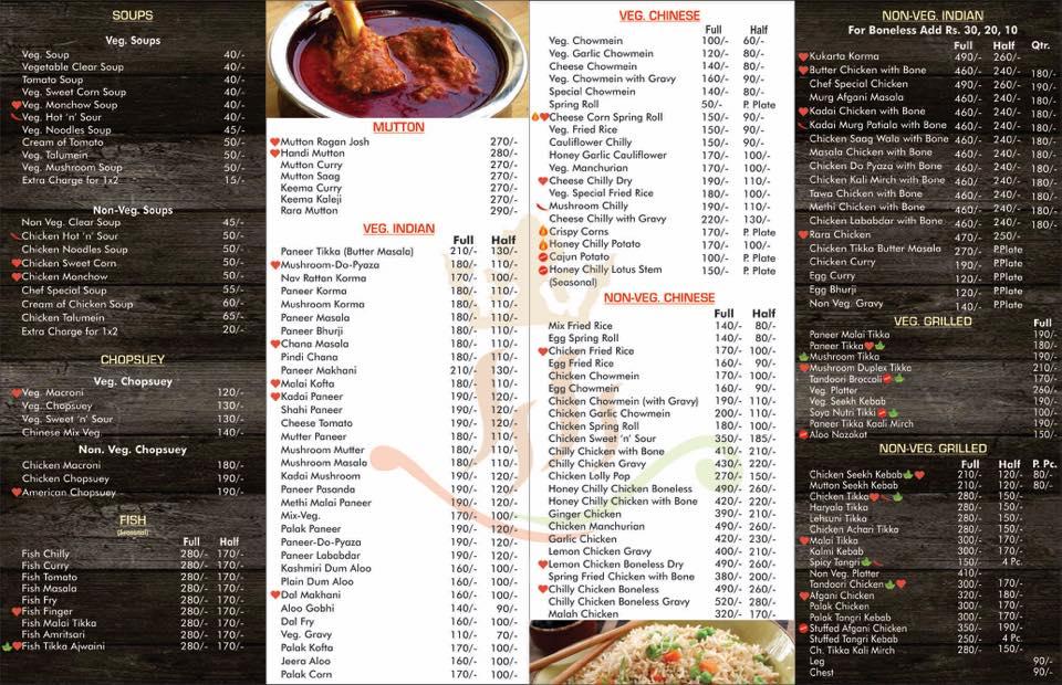 Menu at Food Empire, Chandigarh, Shop Number 7576, Modern Housing