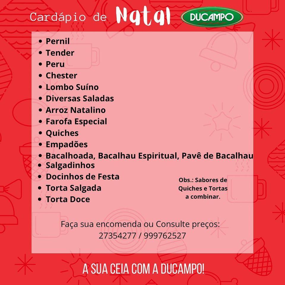 Ducampo cardápio