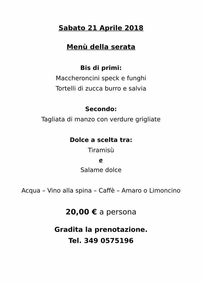 Menu At Ristorantino Le Tentazioni San Benedetto Po