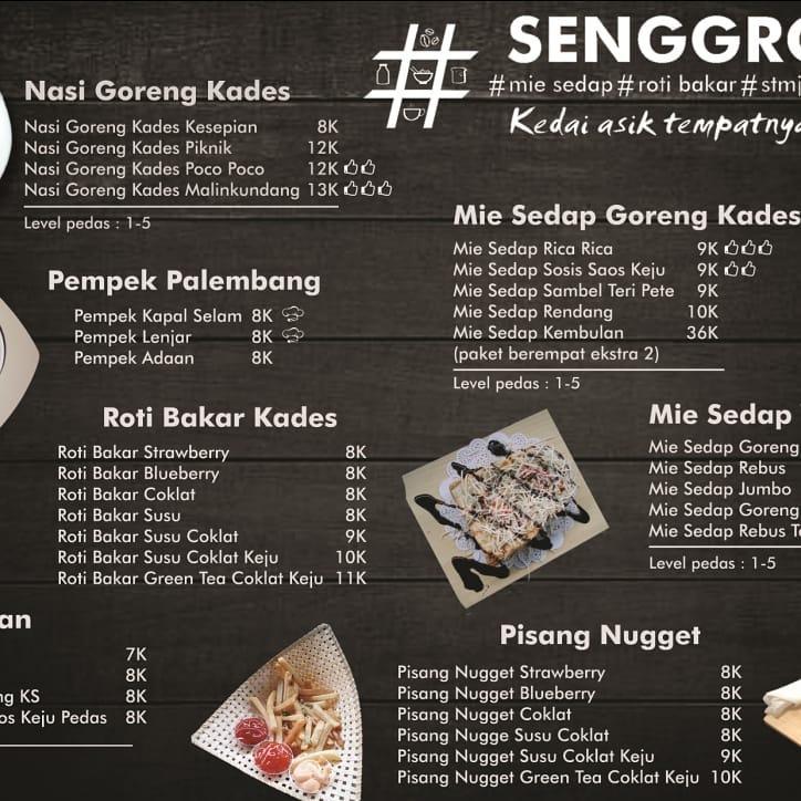 Menu at Kedai Senggrong cafe, Malang, Jl. Raya Krebet Senggrong No.8