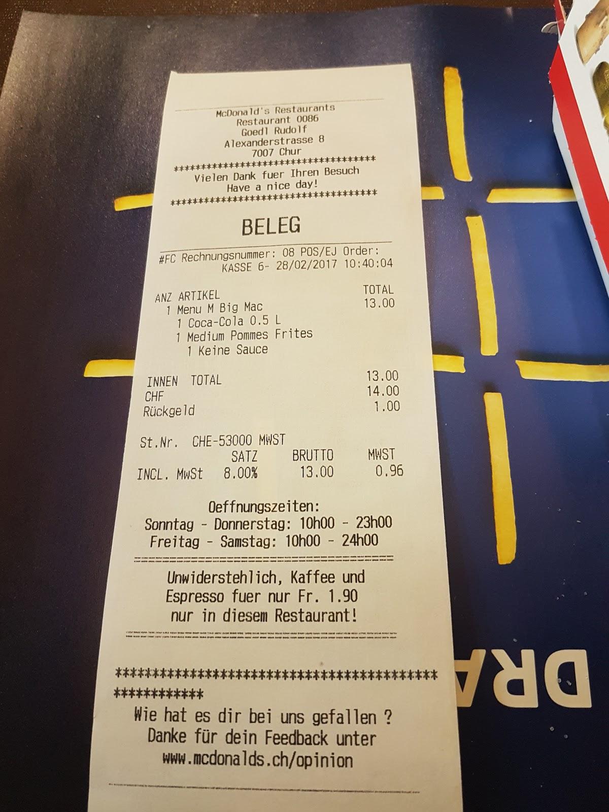 Menu di McDonald’s (Alexanderstrasse) 