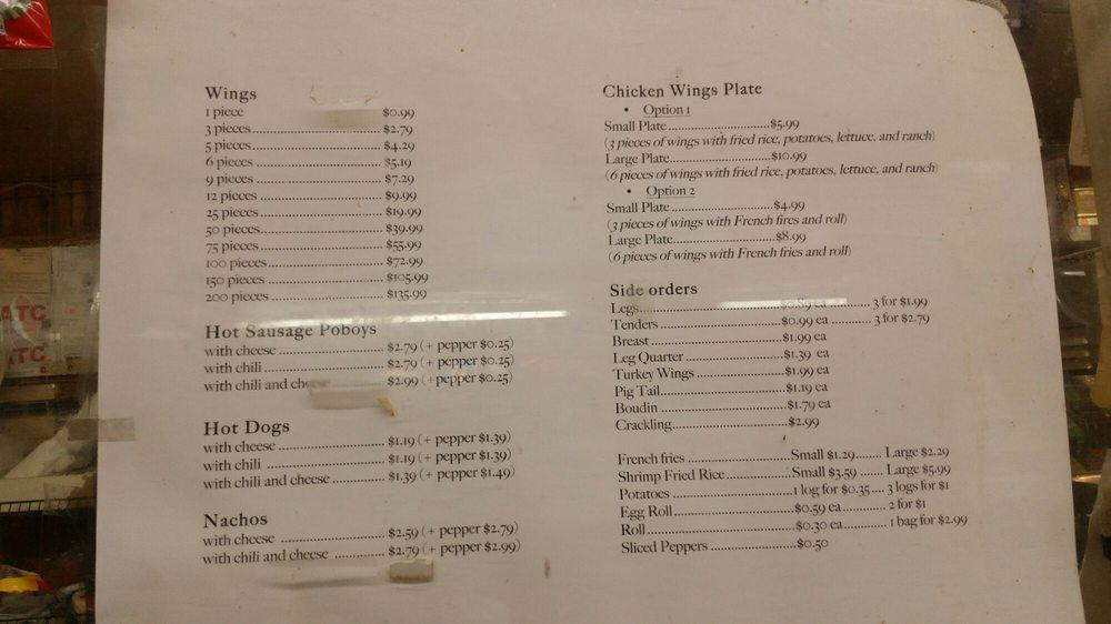 Carta de Triplet's Food Mart, Baton Rouge