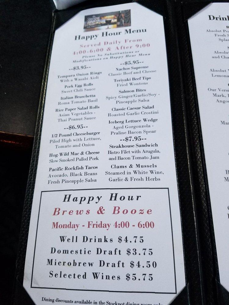 Menu at The Stockpot Restaurant, Beaverton