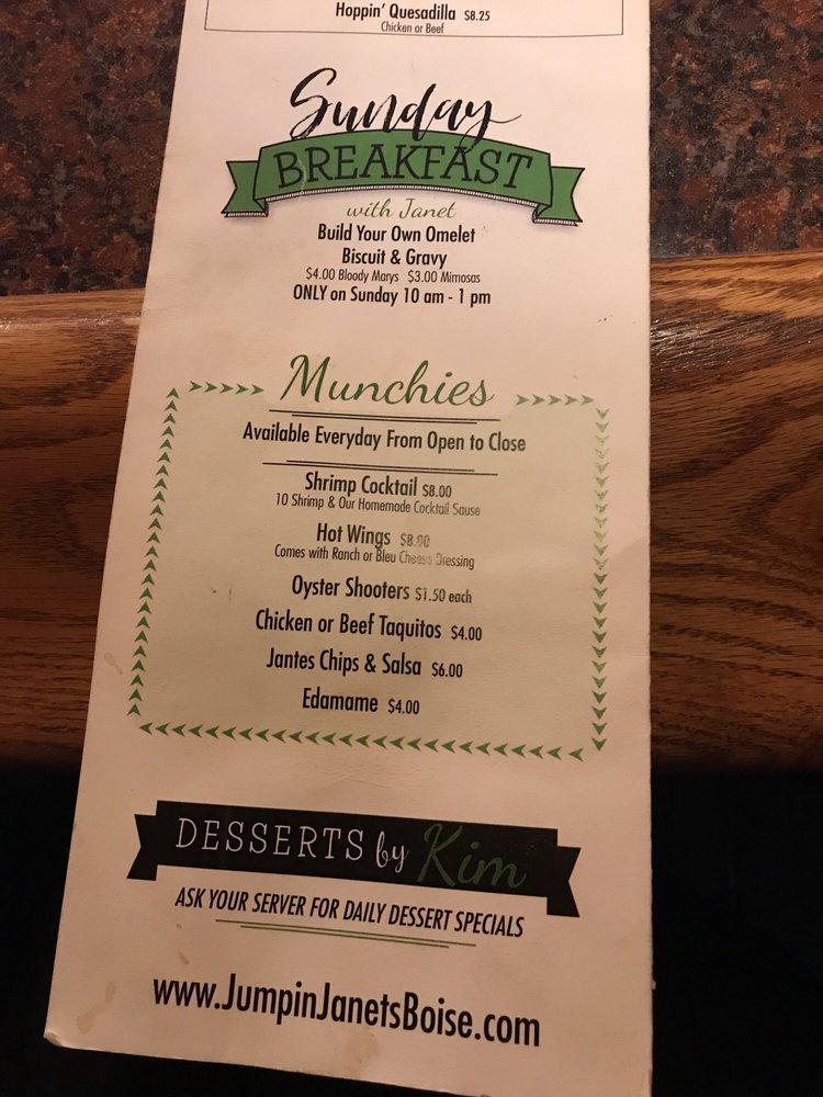 Menu at Jumpin pub & bar, Boise