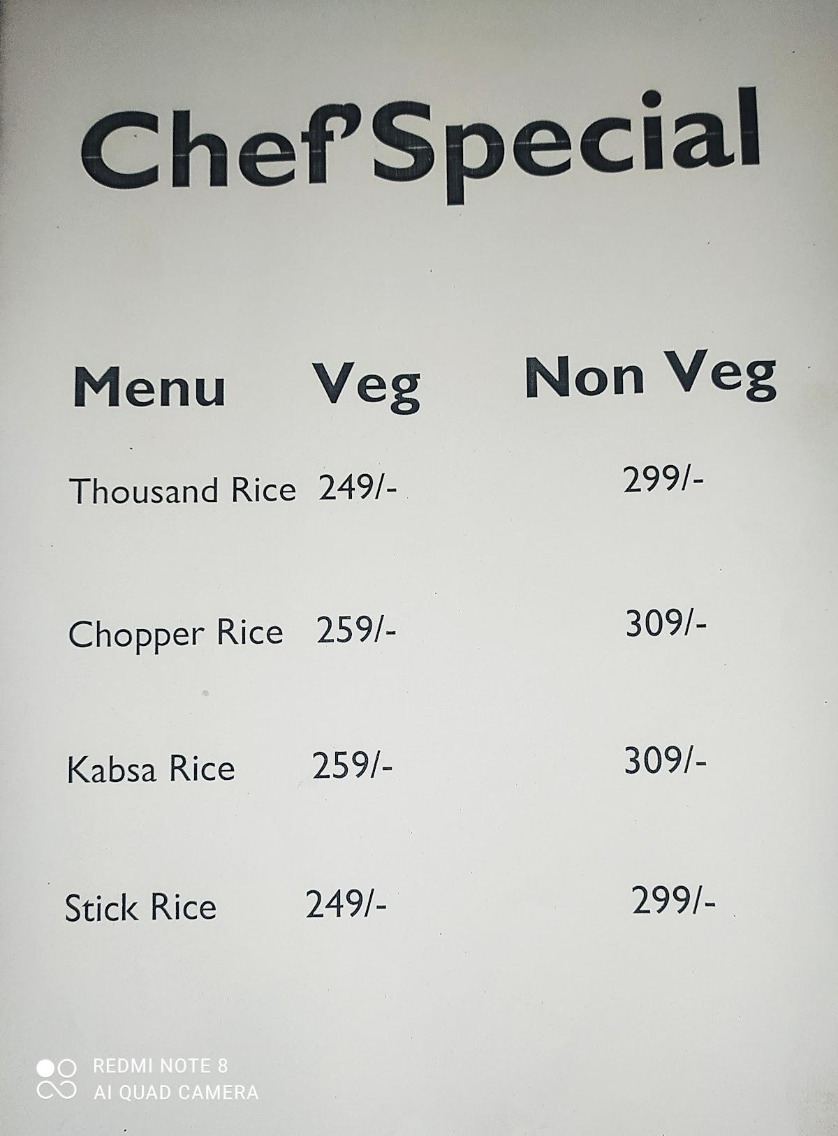 Schezwan Theka menu