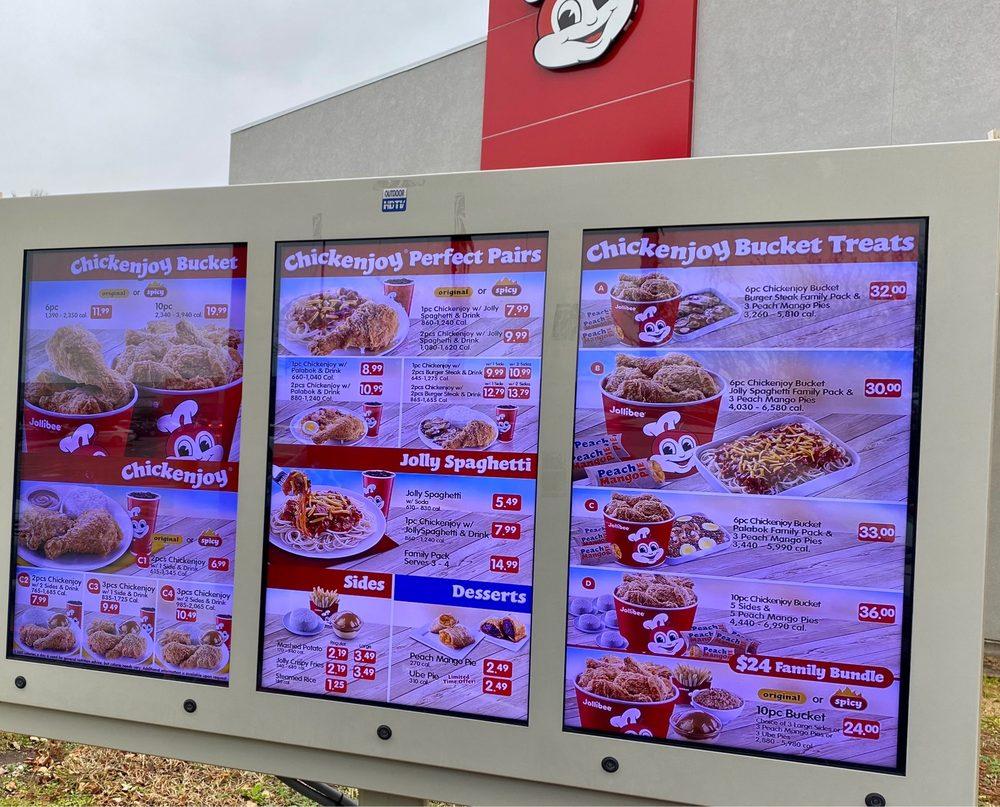 Menu at Jollibee fast food, Jacksonville, Atlantic Blvd