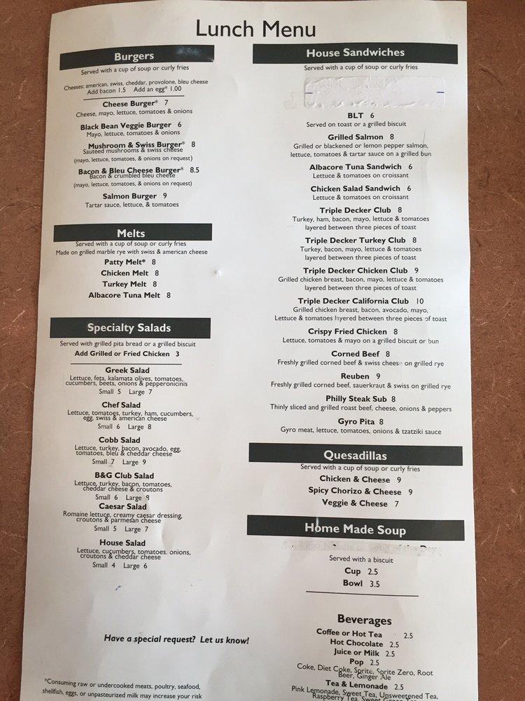 Menu at Biscuits & Gravy restaurant, Canton