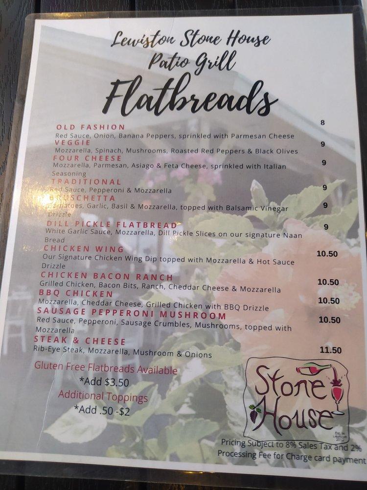 Menu at The Lewiston Stone House pub & bar, Lewiston