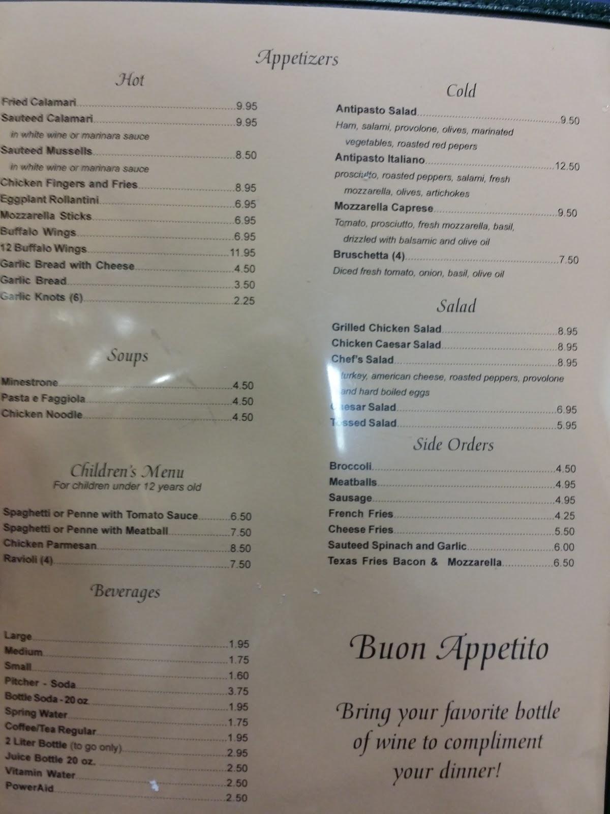 Menu at Frank's Pizza & Restaurant, Wantage, 205 NJ-23