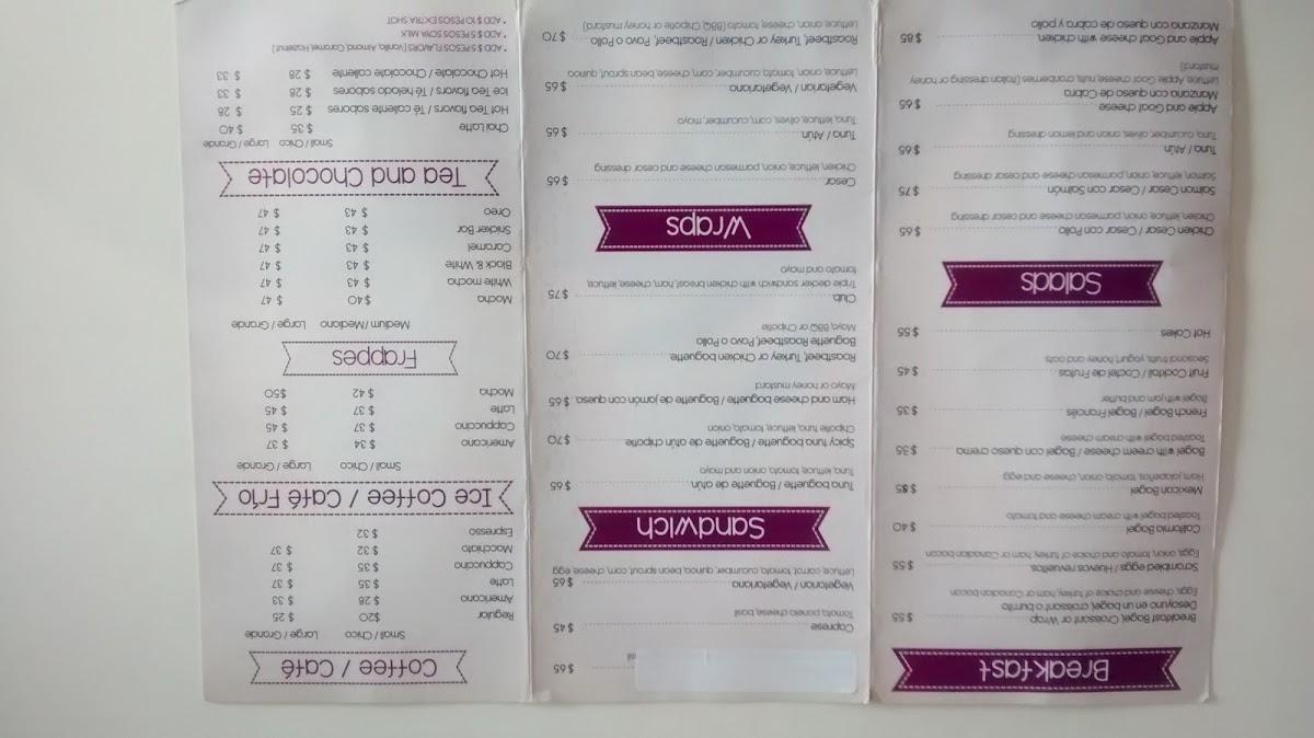 Menu At The Coffee Cup Cafe, Puerto Vallarta, C. Rodolfo Gómez 146-int. A