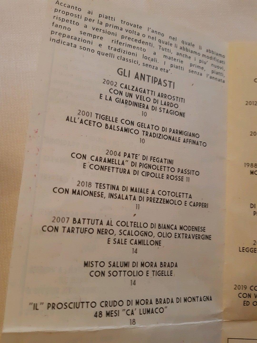Menu da Amerigo caffè bar, Savigno, Via Guglielmo Marconi