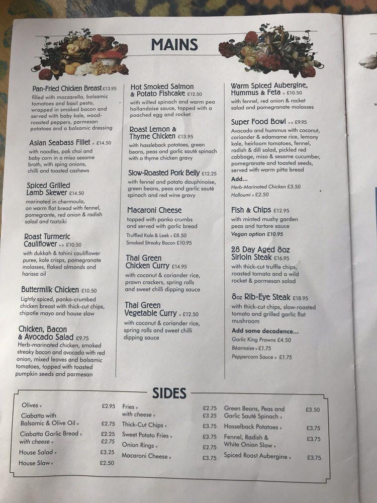 cochin yacht club menu