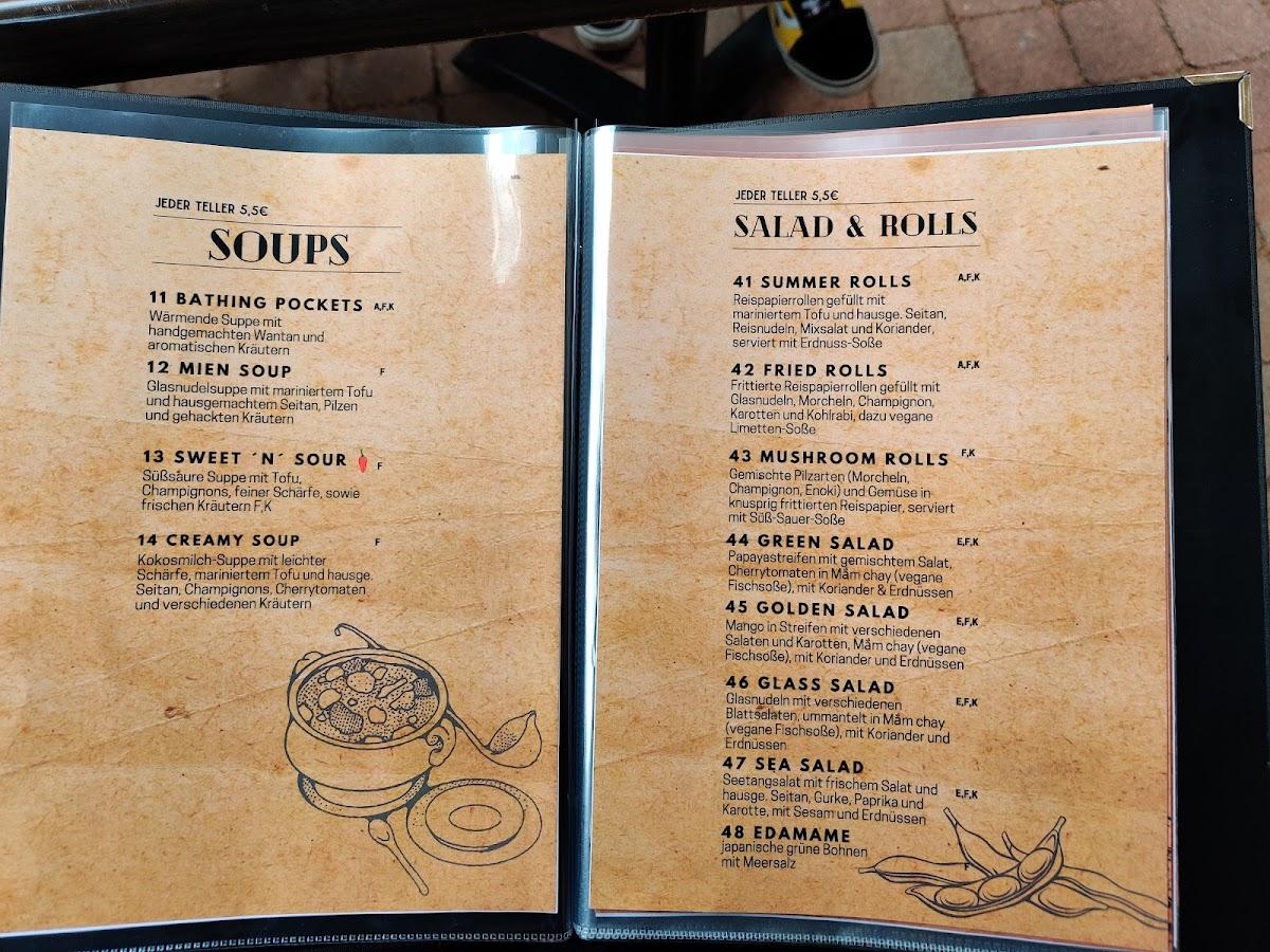 Menu at ChayArt Zehlendorf restaurant, Berlin